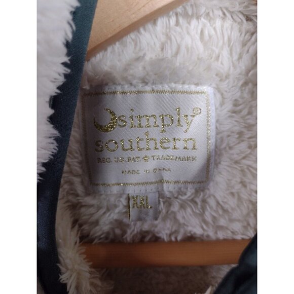 Simply Southern Fleece Pullover Long Sleeve 1/4 Snap Women's XXL - Picture 8 of 10